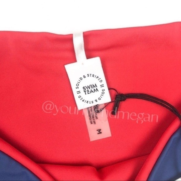 Solid & Striped Isabeli Red or Blue Reversible Cheeky Bikini Bottoms - Picture 8 of 9